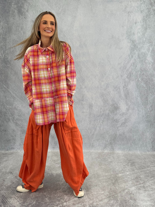 Long Sleeve Banded Cappy Shirt