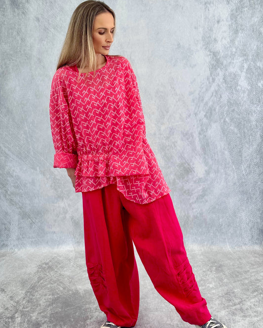 Long Sleeve Elastic Bottom Pull