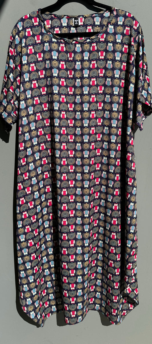 Dolman Dress Owls