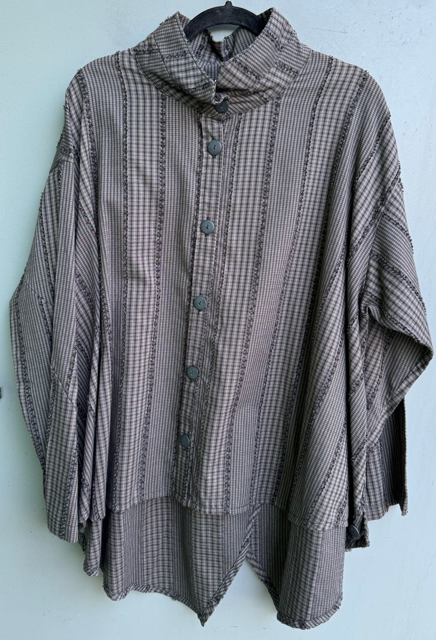 Split Back Shirt Gingham