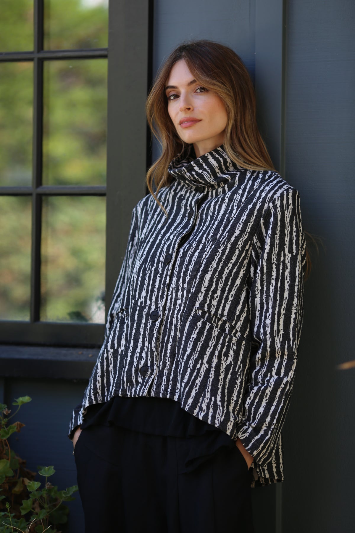 Betsy Crop Mock Welt Jacket