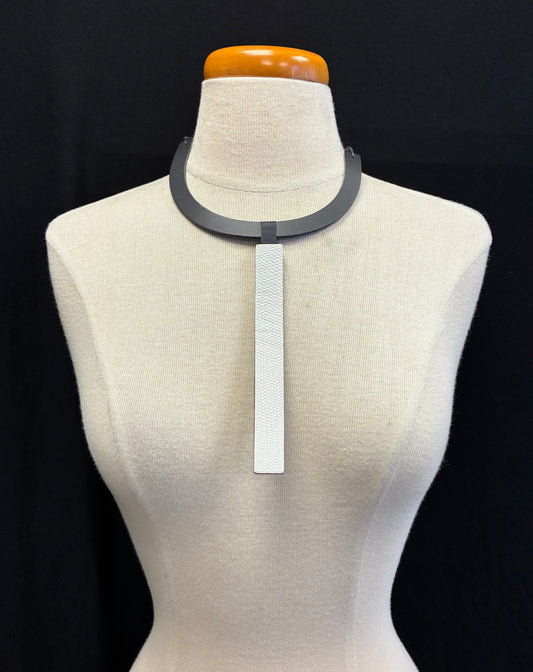 White Textured Pendant