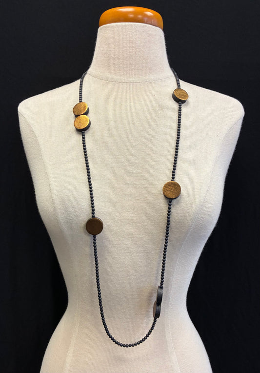 Gold Gloss Onyx Necklace